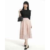 透け柄ミモレ丈フレアースカート 裏地付 | Tannsu Dance | 詳細画像15 