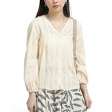 レディース レース使いVネックレース前開き長袖ブラウス | Tannsu Dance | 詳細画像14 