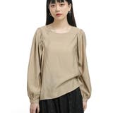 襟パイピングギャザースリーブプルオーバー 長袖トップスレディースブラウス | Tannsu Dance | 詳細画像16 