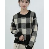 ギンガムチェック柄クロップドニットプルオーバ ニットセーター レディース | Tannsu Dance | 詳細画像15 
