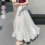 光沢シフォン フレアロングスカート 裏地付き | Tannsu Dance | 詳細画像1