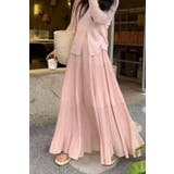 ティアードプリーツシフォンロングスカート ウエストゴム マキシ丈 レディース | Tannsu Dance | 詳細画像3