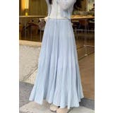 ティアードプリーツシフォンロングスカート ウエストゴム マキシ丈 レディース | Tannsu Dance | 詳細画像7