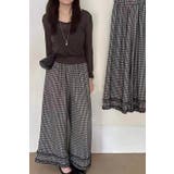 ギンガムチェック ワイドパンツ フリル裾 | Tannsu Dance | 詳細画像7 