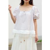 レース切替ティアードブラウス ドッキングトップス 体型カバー 二の腕カバー | Tannsu Dance | 詳細画像6 