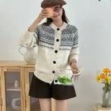 Ivory | ノルディック柄 ニットカーディガン レディース | Tannsu Dance