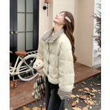 チェック柄 中綿ジャケット レディース | Tannsu Dance | 詳細画像3 