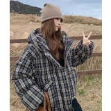 チェック柄 中綿ジャケット レディース | Tannsu Dance | 詳細画像4 