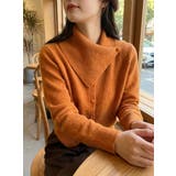 アシンメトリーカラー ニットカーディガン レディース | Tannsu Dance | 詳細画像4 