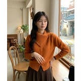 アシンメトリーカラー ニットカーディガン レディース | Tannsu Dance | 詳細画像8 