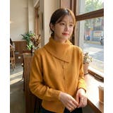 アシンメトリーカラー ニットカーディガン レディース | Tannsu Dance | 詳細画像9 