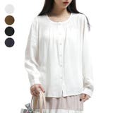 ラウンドネック長袖タックトップス | Tannsu Dance | 詳細画像1 