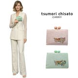 tsumorichisatoCARRY キラキラネコストーン がま口二つ折り財布 | Tasche Jack | 詳細画像1 