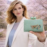 tsumorichisatoCARRY キラキラネコストーン がま口二つ折り財布 | Tasche Jack | 詳細画像3 