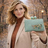 tsumorichisatoCARRY キラキラネコストーン がま口二つ折り財布 | Tasche Jack | 詳細画像5 