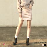 レースアップスウェードバックジップスカート ボトムス スカート | TATHPHILLIA | 詳細画像1 