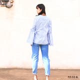 ピンストライプフレアスリーブブラウス トップス ブラウス | TATHPHILLIA | 詳細画像3 