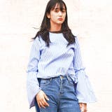 ピンストライプフレアスリーブブラウス トップス ブラウス | TATHPHILLIA | 詳細画像6 