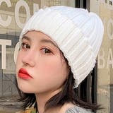 ホワイト | ニット帽 ケーブル編み レディース | teddyshop