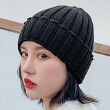 ブラック | ニット帽 ケーブル編み レディース | teddyshop