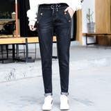 ブラック | デニムパンツ レディース ストレート | teddyshop