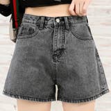 ブラック | デニムショートパンツ ショートデニム ハイウエスト | teddyshop