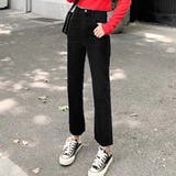 ブラック | デニムパンツ レディース ロング丈 | teddyshop