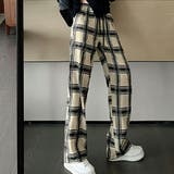 チェック | ワイドパンツ フレアパンツ 秋冬 | teddyshop
