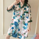 グリーン×ボタニカル | パジャマ ワンピース 半袖 | teddyshop