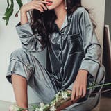 グレー | パジャマセットアップ ベロア 長袖 | teddyshop