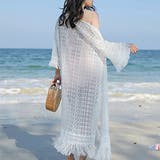 ホワイト | カーディガン ガウン ロング丈 | teddyshop