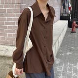 ブラウン | ストライプ シャツ 韓国ファッション | teddyshop