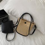 ブラック | かごバッグ ミニ ショルダー | teddyshop