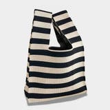 G:ボーダー | ニット トートバッグ 小さめ | teddyshop