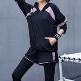 A:ライラック | ヨガウェア 上下セット 体型カバー | teddyshop