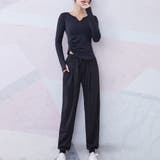 ブラック | フィットネス レディース 長袖 | teddyshop