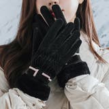 ブラック | 手袋 スマホ対応 裏起毛 | teddyshop