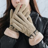 カーキベージュ | 手袋 スマホ対応 裏起毛 | teddyshop