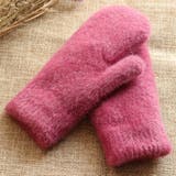 ワイン | ミトン 手袋 裏起毛 | teddyshop