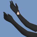 ブラック | 【UVカット率99%以上】アームカバー ロング UPF50+ | teddyshop