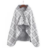 グレー×ホワイト | あったか ブランケット 大判 | teddyshop