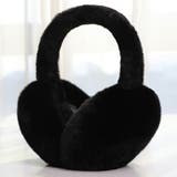 ブラック | イヤーマフ 耳あて ふわふわ | teddyshop