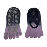 パープル×ブラック | 5本指ヨガ ソックス ヨガ | teddyshop