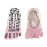 ピンク×ベージュ | 5本指ヨガ ソックス ヨガ | teddyshop