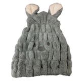 くま：グレー | ヘアキャップ 吸水 お風呂上がり | teddyshop