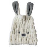 うさぎ：アイボリー | ヘアキャップ 吸水 お風呂上がり | teddyshop