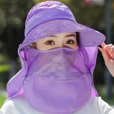 パープル | 日除けハット UVカット 日焼け防止 | teddyshop
