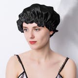 ブラック | ヘアキャップ ナイトキャップ シルク100% | teddyshop