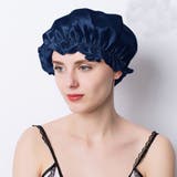 ネイビー | ヘアキャップ ナイトキャップ シルク100% | teddyshop