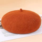 テラコッタ | ベレー帽 ぼうし チョボ付き | teddyshop